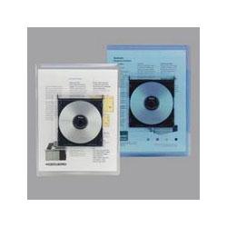 Universal Office Products Transparent Deluxe Locking Project File with CD ROM Holder, 9 x 12, Blue, 25/Pack