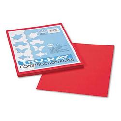 Riverside Paper Tru-Ray Construction Paper, 9 x 12 Sheets, Festive Red