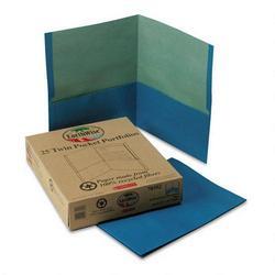 Esselte Pendaflex Corp. Twin Pocket Portfolios, Recycled, Blue, 25/Box