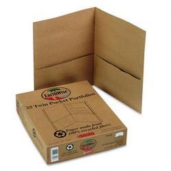 Esselte Pendaflex Corp. Twin Pocket Portfolios, Recycled, Natural, 25/Box