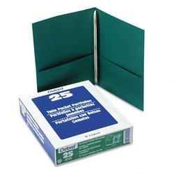 Esselte Pendaflex Corp. Twin Pocket Portfolios with Three Tang Fasteners, Hunter Green, 25/Box