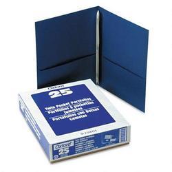 Esselte Pendaflex Corp. Twin Pocket Portfolios with Three Tang Fasteners, Royal Blue, 25 per Box