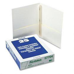 Esselte Pendaflex Corp. Twin Pocket Portfolios with Three Tang Fasteners, White, 25 per Box