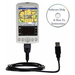 Bastens USB Sync Charge Cable for Garmin iQue 3600 with Help CD