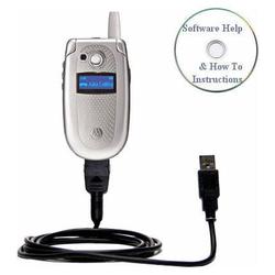 Bastens USB Sync Charge Cable for Motorola V400 with Help CD