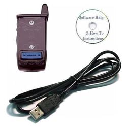 Bastens USB Sync Charge Cable for Motorola i835w with Help CD
