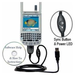 Bastens USB Sync Charge Cable with OneTouch Hotsyn Button for PalmOne palm Treo 270 with Help CD