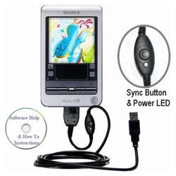 Bastens USB Sync Charge Cable with OneTouch Hotsyn Button for Sony Clie T400 with Help CD