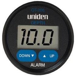 Uniden Qt206 Black Thru Hull In Dash Digital Depth Gauge