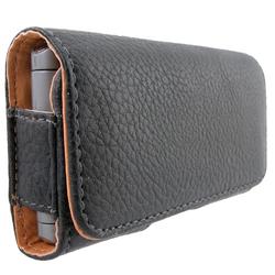 Eforcity Universal Leather Case w/ Magnetic Flap for Motorola V3 / LG / Samsung, Black by Eforcity