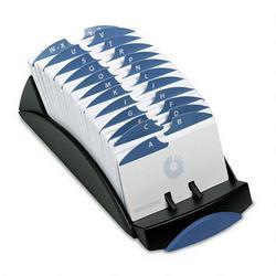 Rolodex Corporation VIP® 500 Card Open Card File, 500 2 1/4 x 4 Cards, 24 A Z Guides, Black Plastic