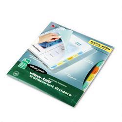 Wilson Jones/Acco Brands Inc. View Tab® Transparent Index Dividers, 8 X Wide Square Tabs, Multicolor, 1 Set