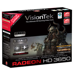 VISIONTEK Visiontek Radeon HD 3650 512MB DDR2 128-bit PCI-E DirectX 10.1 Video Card