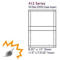 Bastens White 10 disc DVD Case Insert Inkjet/Laser Printable (Ace 41222)