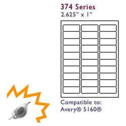 Bastens White Avery 5160 compatible 2-5/8 x 1 inch return address labels (Ace 37400-C)