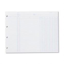 Wilson Jones/Acco Brands Inc. White End Balance Ledger Forms, Both Sides Alike, 9 1/4x11 7/8, 100/Pack