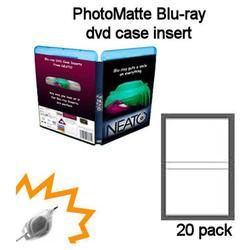 Bastens White PhotoMatte Blu-Ray case insert Neato inkjet and laser printable