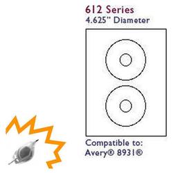 Bastens White Standard CD / DVD Avery 8931 compatible Label Sheet Laser/Inkjet Printable (Ace 61200-C)