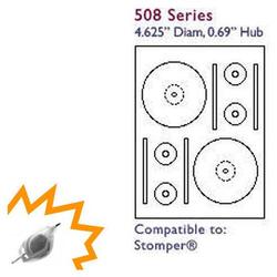 Bastens White Standard CD / DVD Label Sheet Laser/Inkjet Printable Stomper compatible (Ace 50800-C)