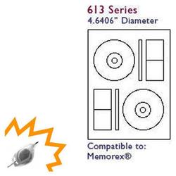 Bastens White Standard CD / DVD Memorex compatible Label Sheet Laser/Inkjet Printable (Ace 61300-C)