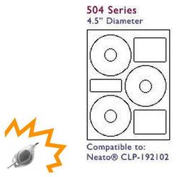 Bastens White Standard CD / DVD Neato CLP-192102 compatible Label Sheet Laser/Inkjet Printable (Ace 50400-C)