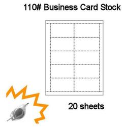 Bastens White design & print your own 110# heavy weight business card stock