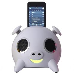 Lanchiya Technology White iPig - 2.1 stereo iPod Docking Station, MP3, MP4, PS3, Wii, XBOX 360 Speaker and Sound System