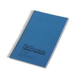 Rediform Office Products Wirebound 1 Subject Blue Kraft Notebook, College Rule, 9 1/2 x 6, 80 Sheets
