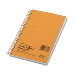 Rediform Office Products Wirebound 3 Subject Unpunched Notebook, College Rule, 9 1/2x6, 150 Sheets
