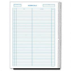 Rediform Office Products Wirebound Incoming/Outgoing Call Register, 11 x 8 1/2, 100 Pages