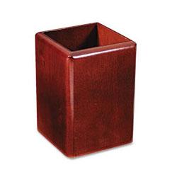 Rolodex Corporation Wood Tones Jumbo Pencil Holder, Mahogany