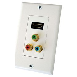 Petra PETRA PET0483 Single HDMI/Component Wall Plate (White)