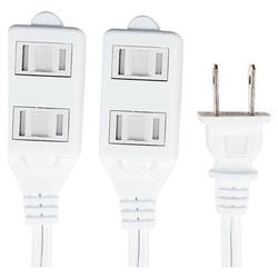 PPP PCC-24512-2 6-Outlet Dual Sofa Cord (White)