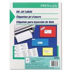 Avery-Dennison PRES-A-Ply Address InkJet Labels, 20 Up, 4 x1 , White, 2000/box (AVE30585)
