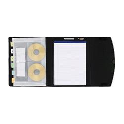 Smead Manufacturing Co. Padfolio With Expanding File, Black/Black (SMD85830)
