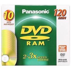 Panasonic 3x DVD-RAM Single-Sided Media - 4.7GB - 10 Pack