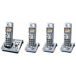 PANASONIC - CE Panasonic DECT 6.0 Series 4 Handset Cordless Phone System with Answering System