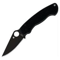 Spyderco Para Military, G-10 Handle, Black Blade, Plain