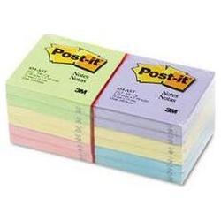 3M Pastel Original Note Pads, 3x3, 12 100-Sheet Pads/Pack (MMM654AST)