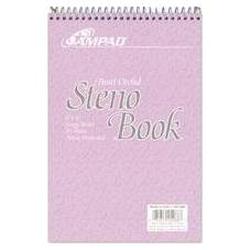 Ampad/Divi Of American Pd & Ppr Pastel Steno Books, Dusty Rose, 80 sheets per book (AMP45289R)