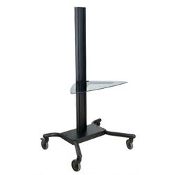 Peerless SmartMount SR1G Flat Panel TV Cart - Glass - Black