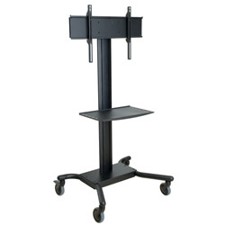 Peerless SmartMount SR560M Flat Panel TV Cart - Metal, Steel - Black