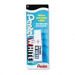 Pentel Of America Permanent Marker, Broad Tip, White Ink (PEN100W)