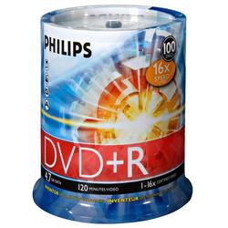 Philips USA Philips 16x DVD+R Media - 4.7GB - 100 Pack