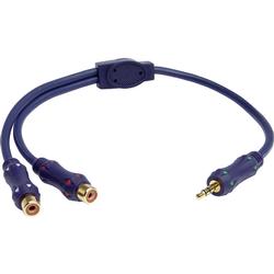 Phoenix Gold 3.5mm to RCA Mini Y-cable - 1 x Mini-phone - 2 x RCA - Blue, Gray (ARX.302MA)