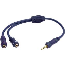 Phoenix Gold 3.5mm to RCA Mini Y-cable - 1 x Mini-phone - 2 x RCA - Blue, Gray (ARX.368MINI)