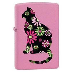 Zippo Pink Matte, Funky Cat