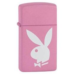 Zippo Pink Matte, Playboy Bunny, Slim