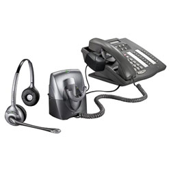 Plantronics SupraPlus CS361N Wireless Headset - Over-the-head - Silver, Gray