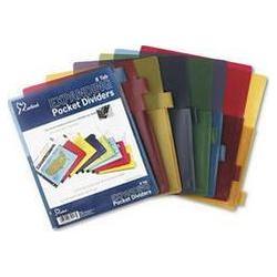 Cardinal Brands Inc. Poly Expanding Pocket Index Dividers, Multicolor, 8-Tab Set (CRD84013)